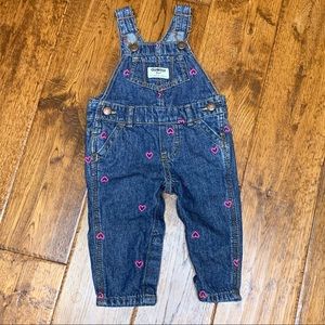 OshKosh B’Gosh Heart Denim Overalls